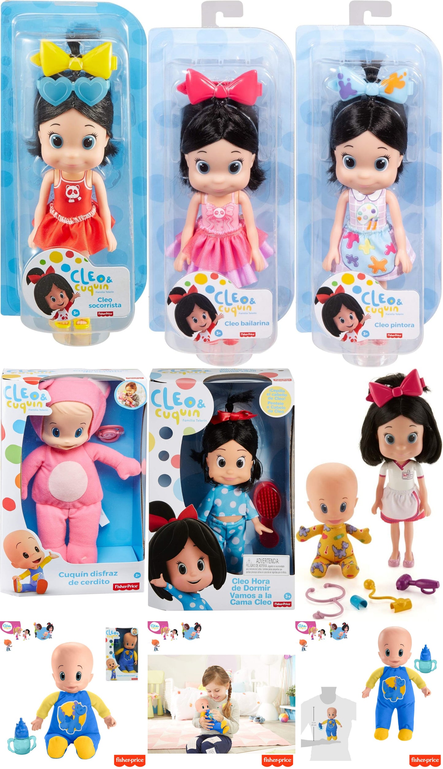 Mattel Fisher-Price Cleo & Cuquin Familia Telerin Dolls Figures Play Set - Assortment