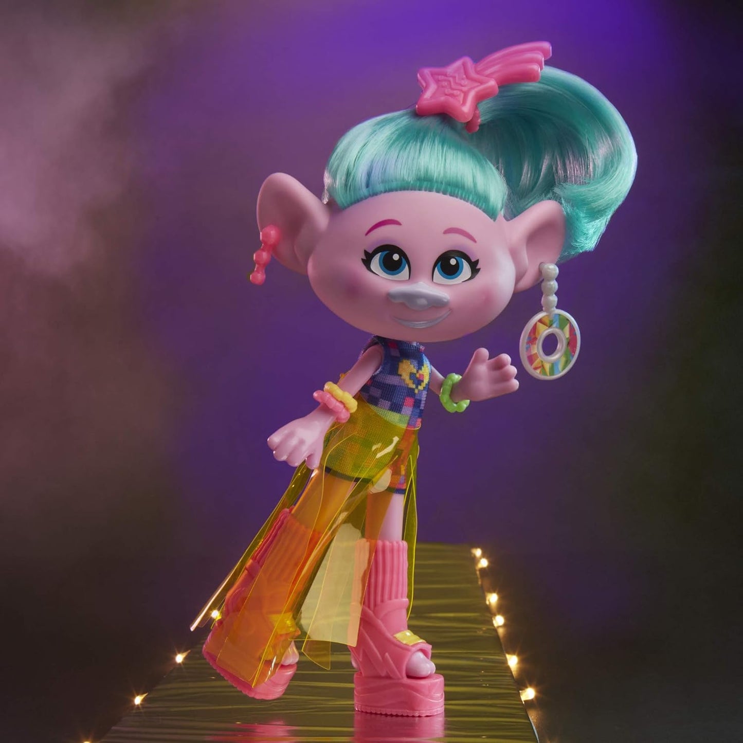 DreamWorks Trolls World Tour Glam Satin Fashion Doll by Hasbro