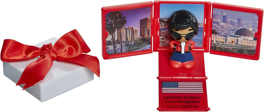 Jakks Pacific Gift’ems Pink Sports Car with Exclusive Boy Driver – Collectible Mini Doll Playset