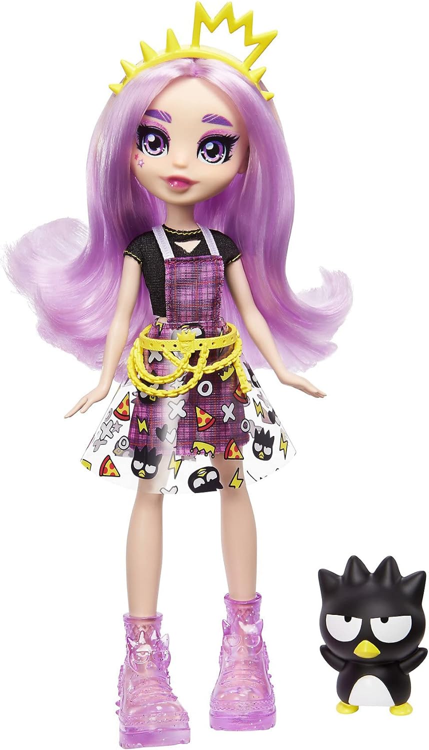 Mattel Sanrio Hello Kitty & Friends Badtz-Maru Figure & Jazzlyn Doll 10-Inch Collectible (GWW98)