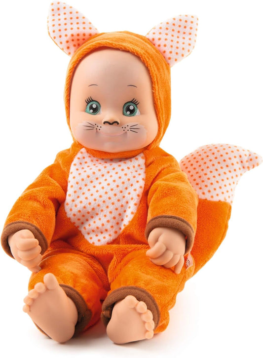 Smoby MiniKiss Fox Baby Doll 30cm – Soft Body Doll with Kissing Sound | Ages 12 Months+