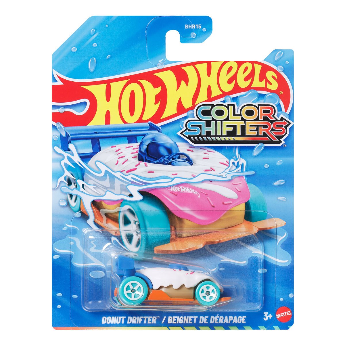 Hot Wheels Color Shifters BHR15 Donut Drifter 1:64 Diecast Color Change Car