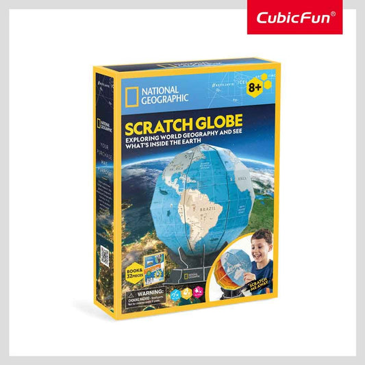 Cubic Fun 3D Puzzle National Geographic STEM Kids Scratch Globe Educational Model Set New Gift