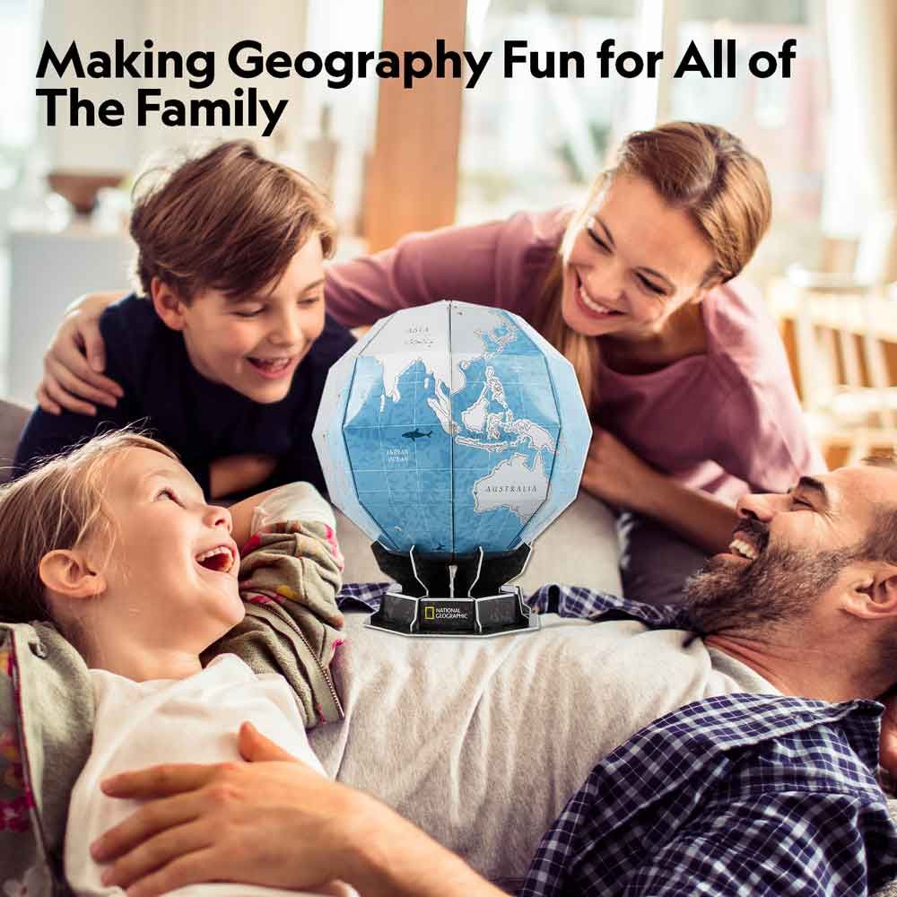 Cubic Fun 3D Puzzle National Geographic STEM Kids Scratch Globe Educational Model Set New Gift