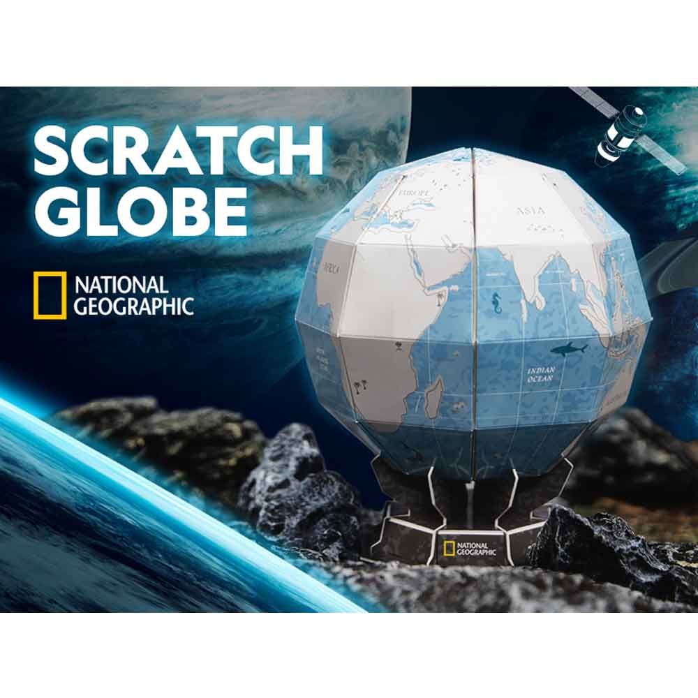 Cubic Fun 3D Puzzle National Geographic STEM Kids Scratch Globe Educational Model Set New Gift