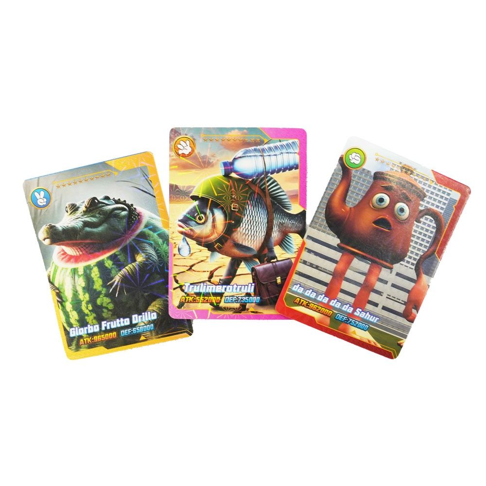 Italian Brainrot Mystery Figures & Premium Laminated Trading Cards â Blind Bags or Complete 8-Figure Set