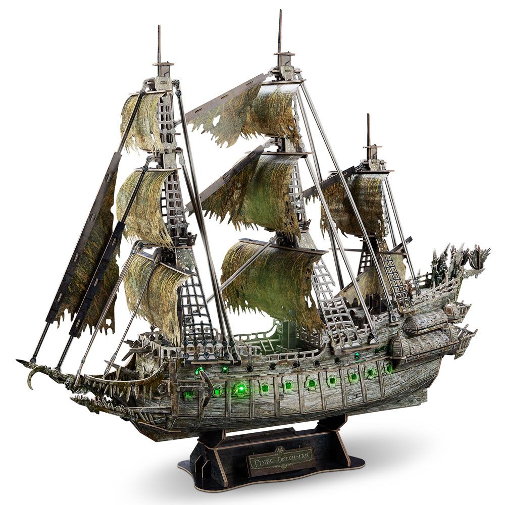 CubicFun 3D Puzzle Flying Dutchman – 360 Pieces with LED Lights Pirate Ship Model