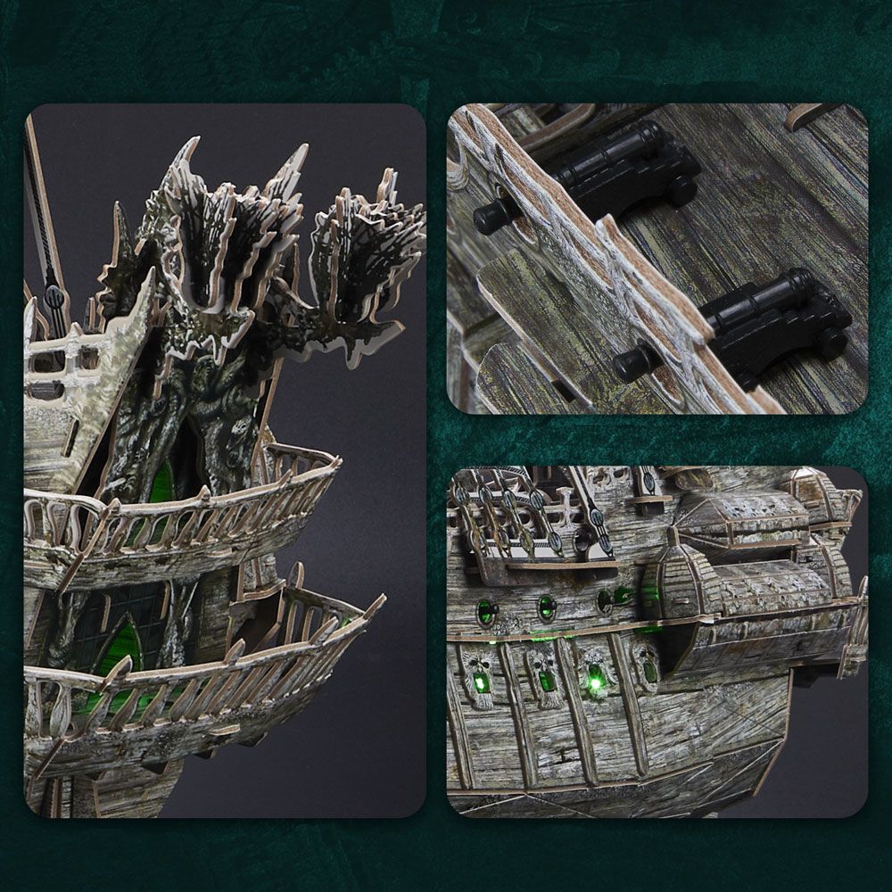 CubicFun 3D Puzzle Flying Dutchman – 360 Pieces with LED Lights Pirate Ship Model
