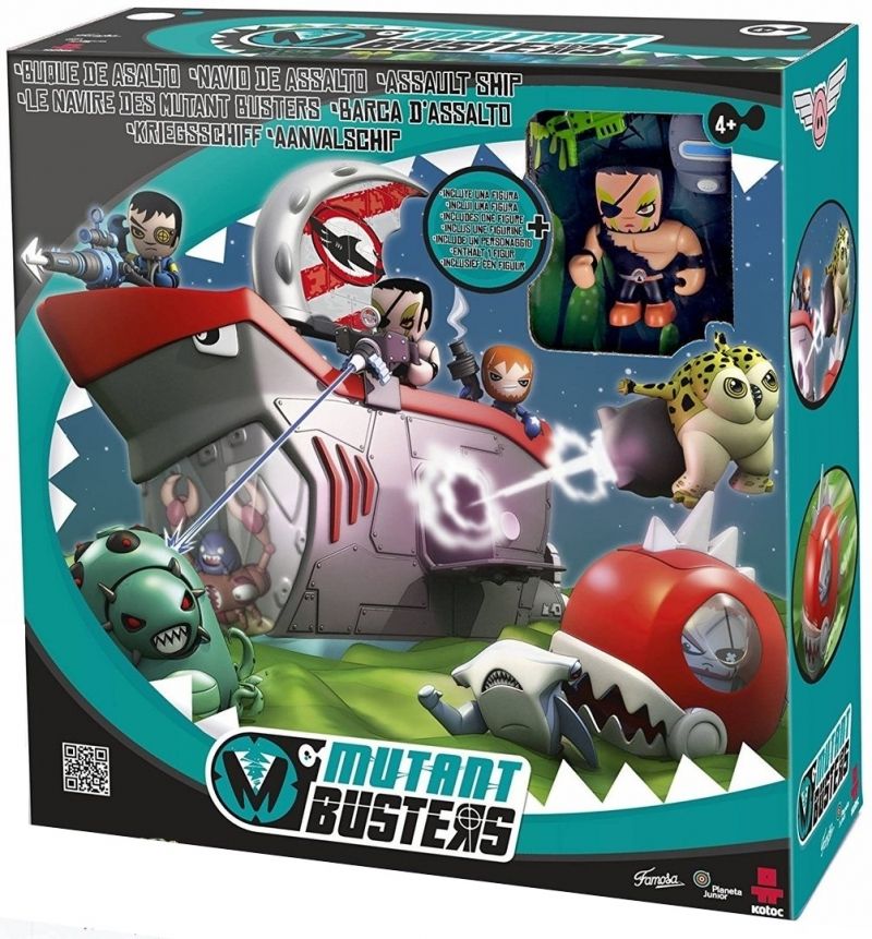 FAMOSA Mutant Busters Assault Ship Arkam – Playset with Arkan Figure – Action Vehicle Toy