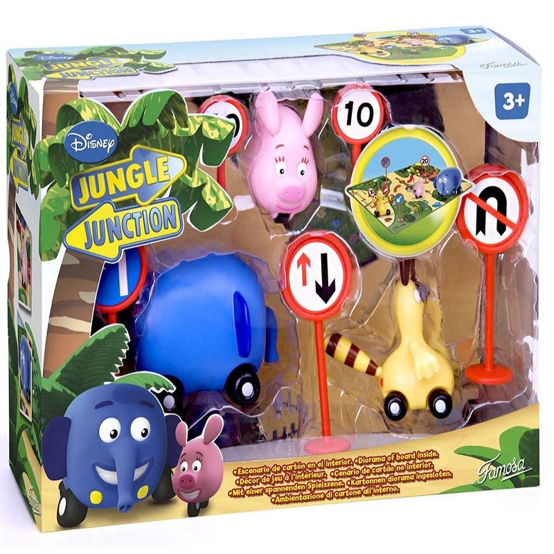 Disney Junior Jungle Junction En Route Figures Set – Ellyvan, Zooter, Bungo Toys HTF Gift