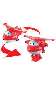 Super Wings – 2-pack Transforming Figures Paul & Jett – Kids Plane to Bot Toy