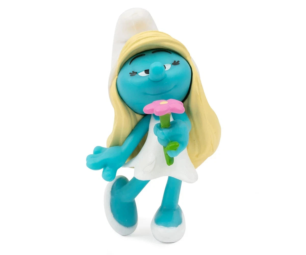 Smurfs Movie 2025 Figures – 5.5cm Collectible Toys by Giochi Preziosi – Smurfette with Flower