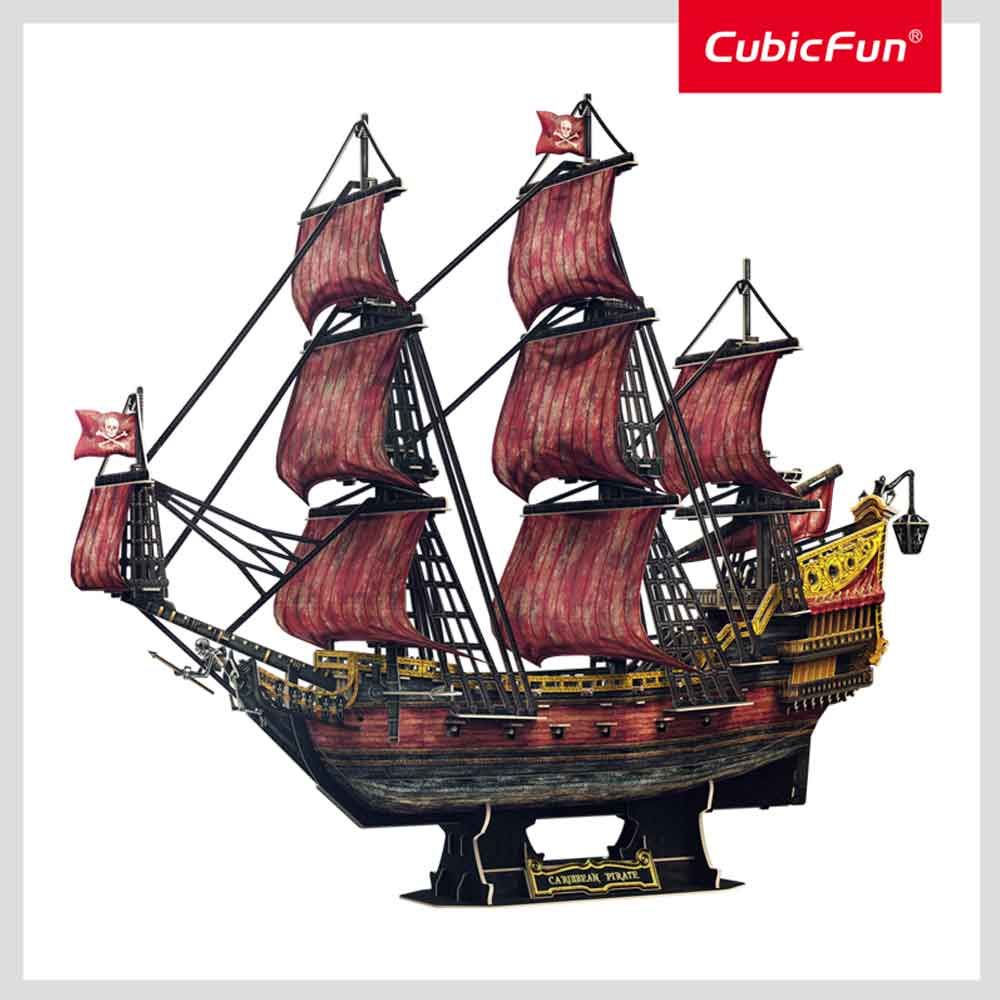 CubicFun 3D Puzzle Queen Anne's Anniversary Edition – 391 Piece Pirate Ship Model