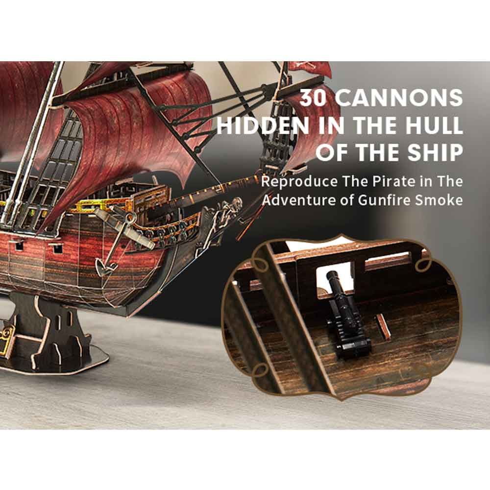 CubicFun 3D Puzzle Queen Anne's Anniversary Edition – 391 Piece Pirate Ship Model