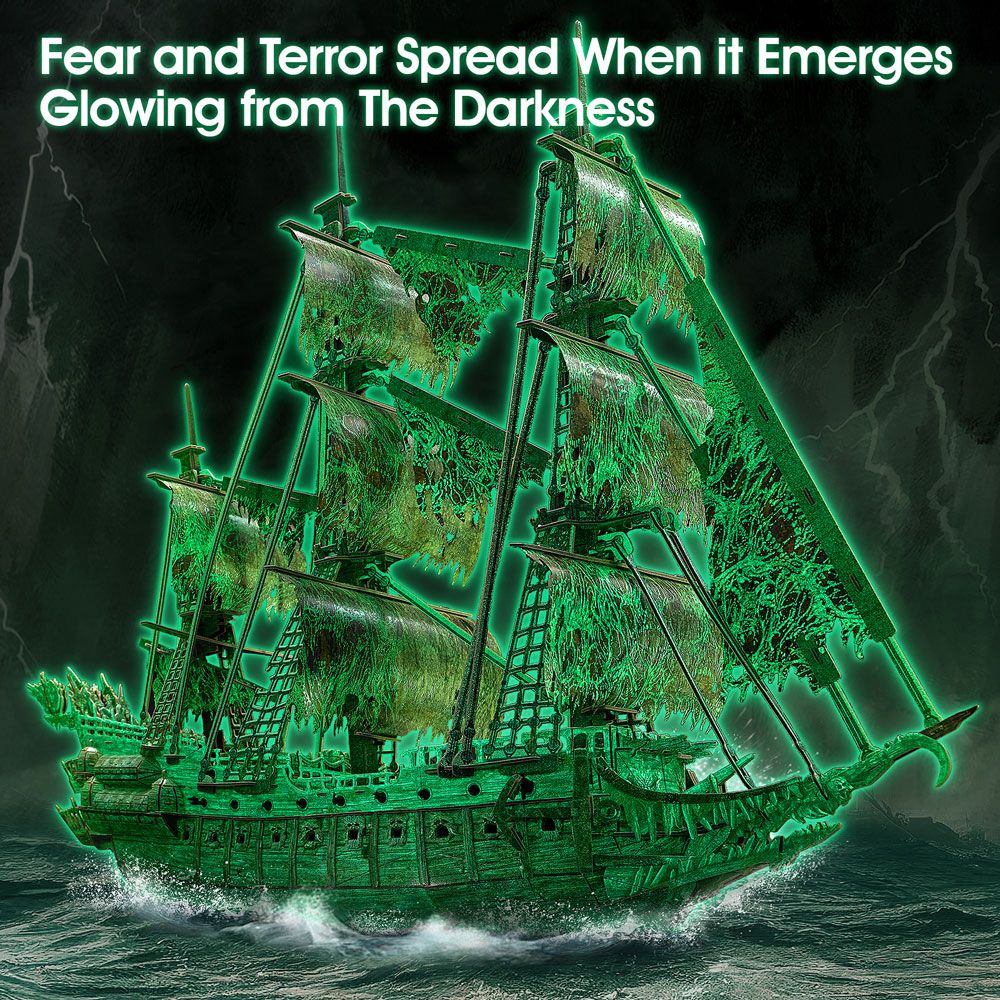 CubicFun 3D Puzzle Flying Dutchman – 360 Pieces Glow in the Dark Pirate Ship Model