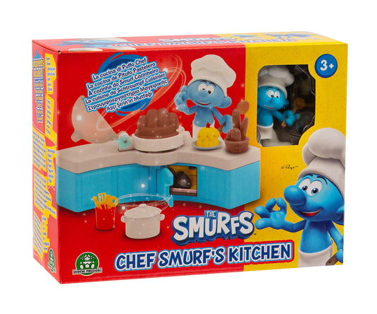 Giochi Preziosi The Smurfs Chef Smurf’s Kitchen Playset – Mini Figure with Kitchen Accessories