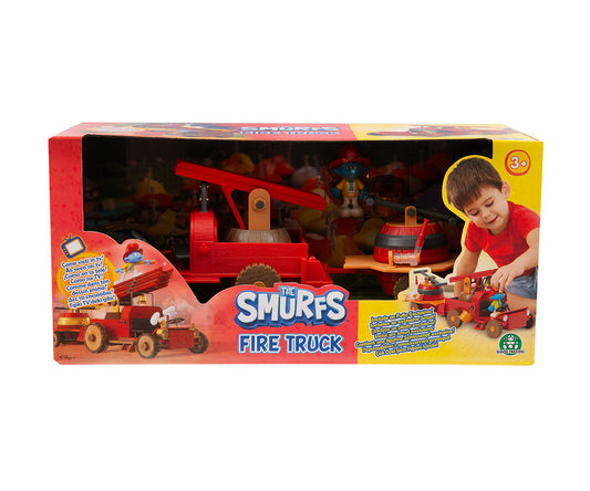 Giochi Preziosi The Smurfs Fire Engine Truck Playset – Firefighter Smurf Vehicle