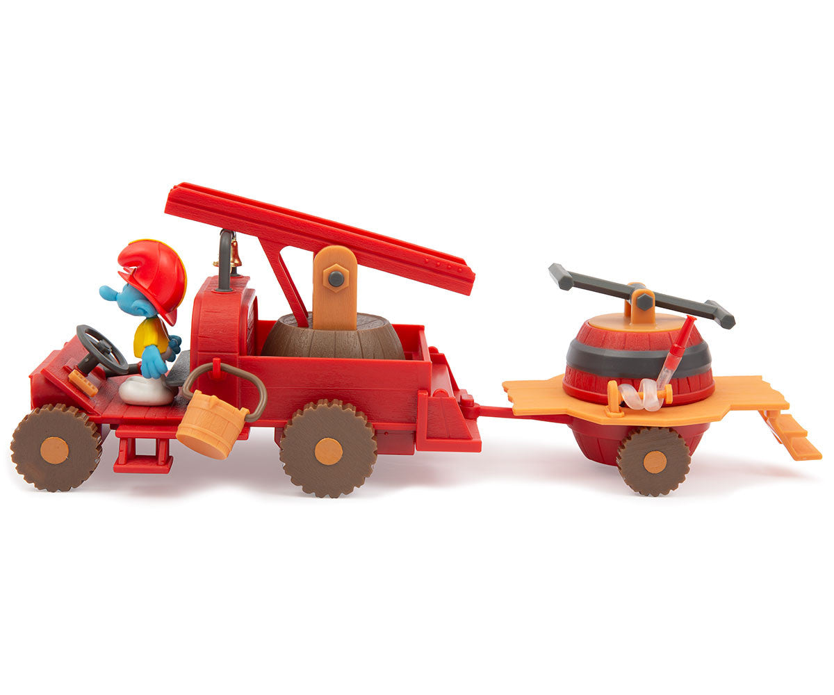 Giochi Preziosi The Smurfs Fire Engine Truck Playset – Firefighter Smurf Vehicle