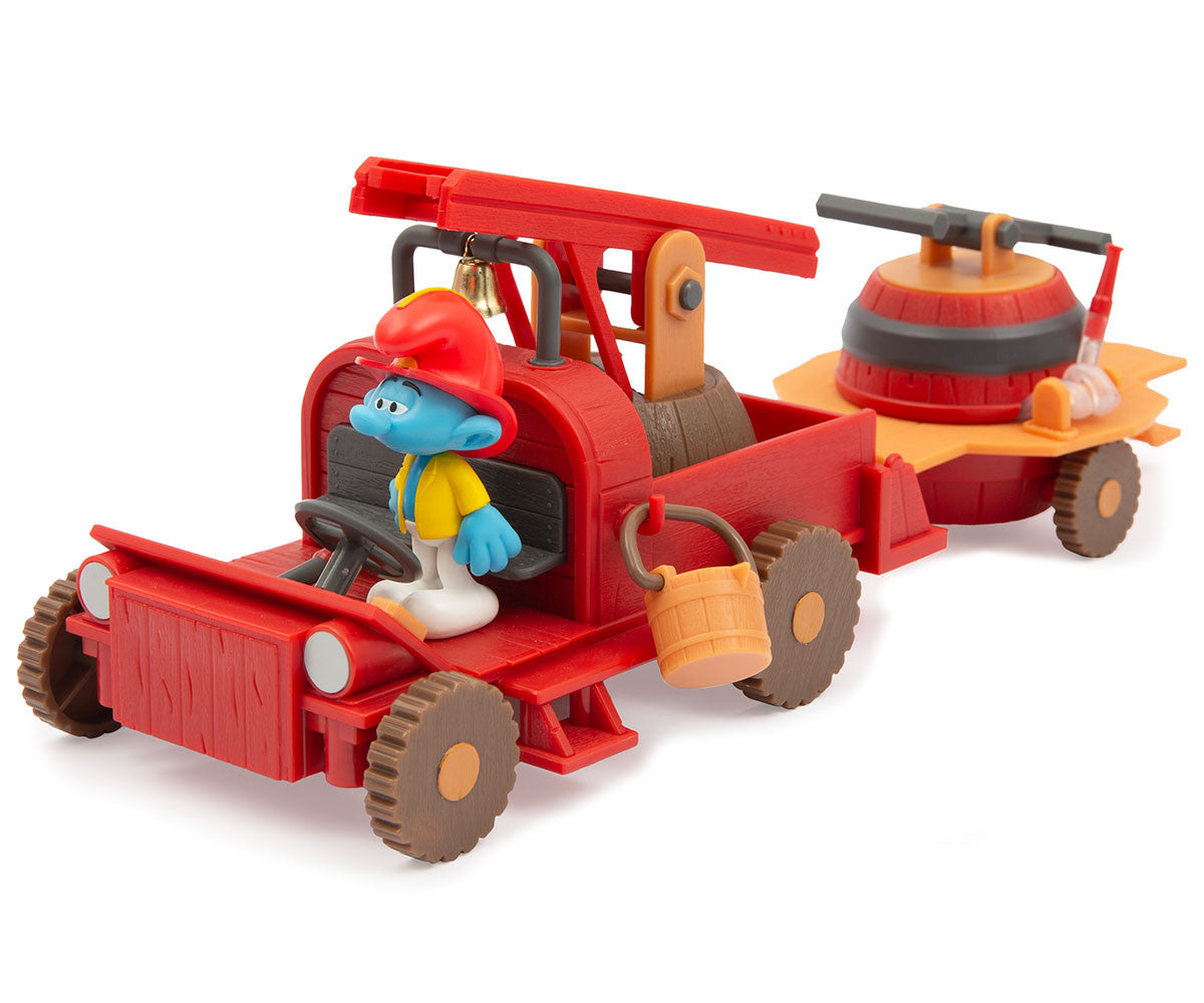 Giochi Preziosi The Smurfs Fire Engine Truck Playset – Firefighter Smurf Vehicle