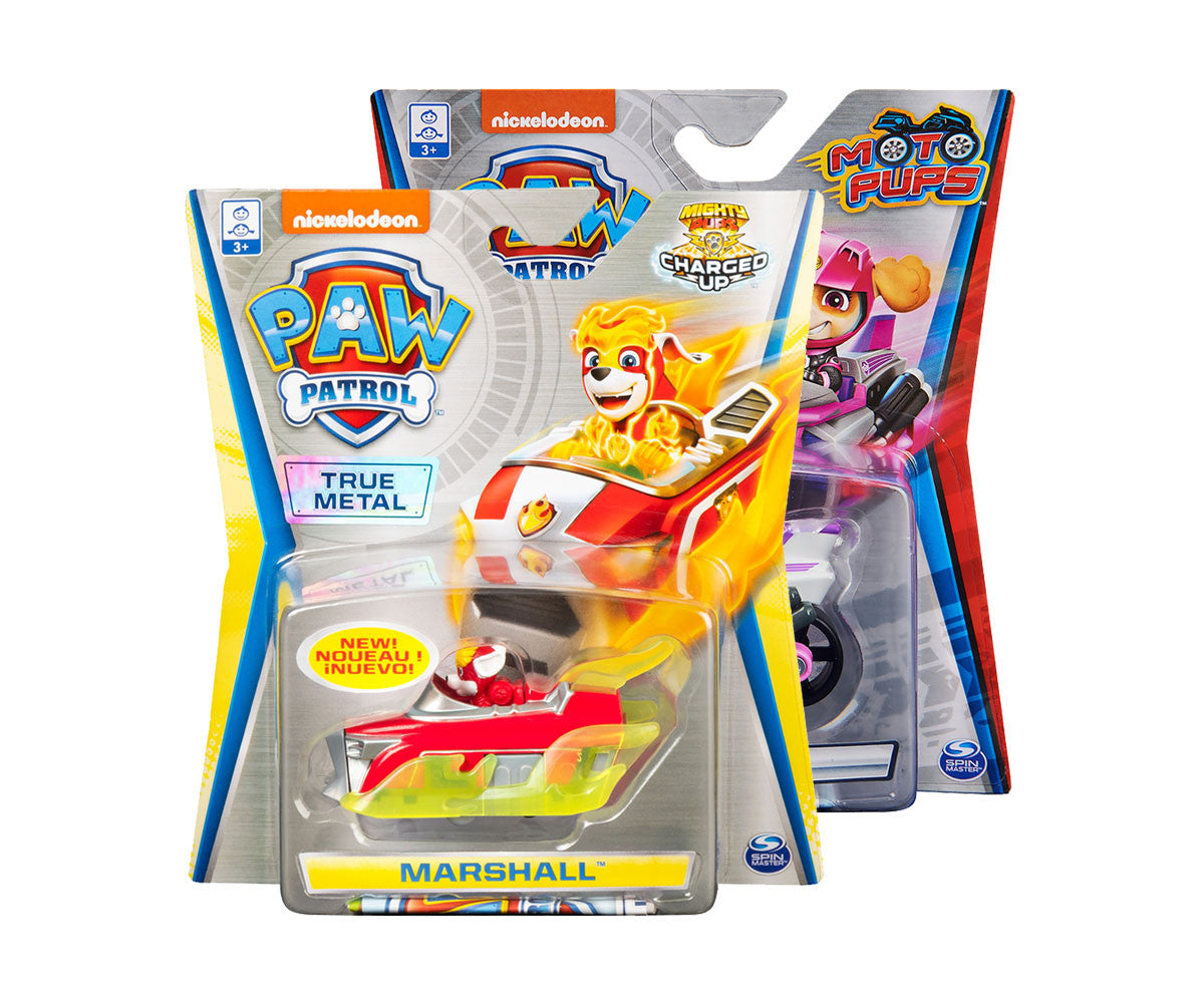 Spin Master PAW Patrol True Metal Charged Up Vehicle with Pup Figure – Random Model | Official Licensed Die-Cast Toy