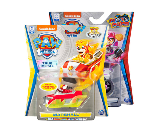 Spin Master PAW Patrol True Metal Charged Up Vehicle with Pup Figure – Random Model | Official Licensed Die-Cast Toy