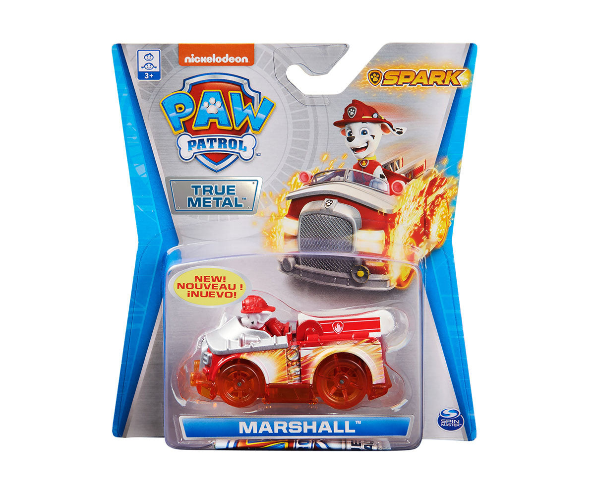 Spin Master PAW Patrol True Metal Charged Up Vehicle with Pup Figure – Random Model | Official Licensed Die-Cast Toy