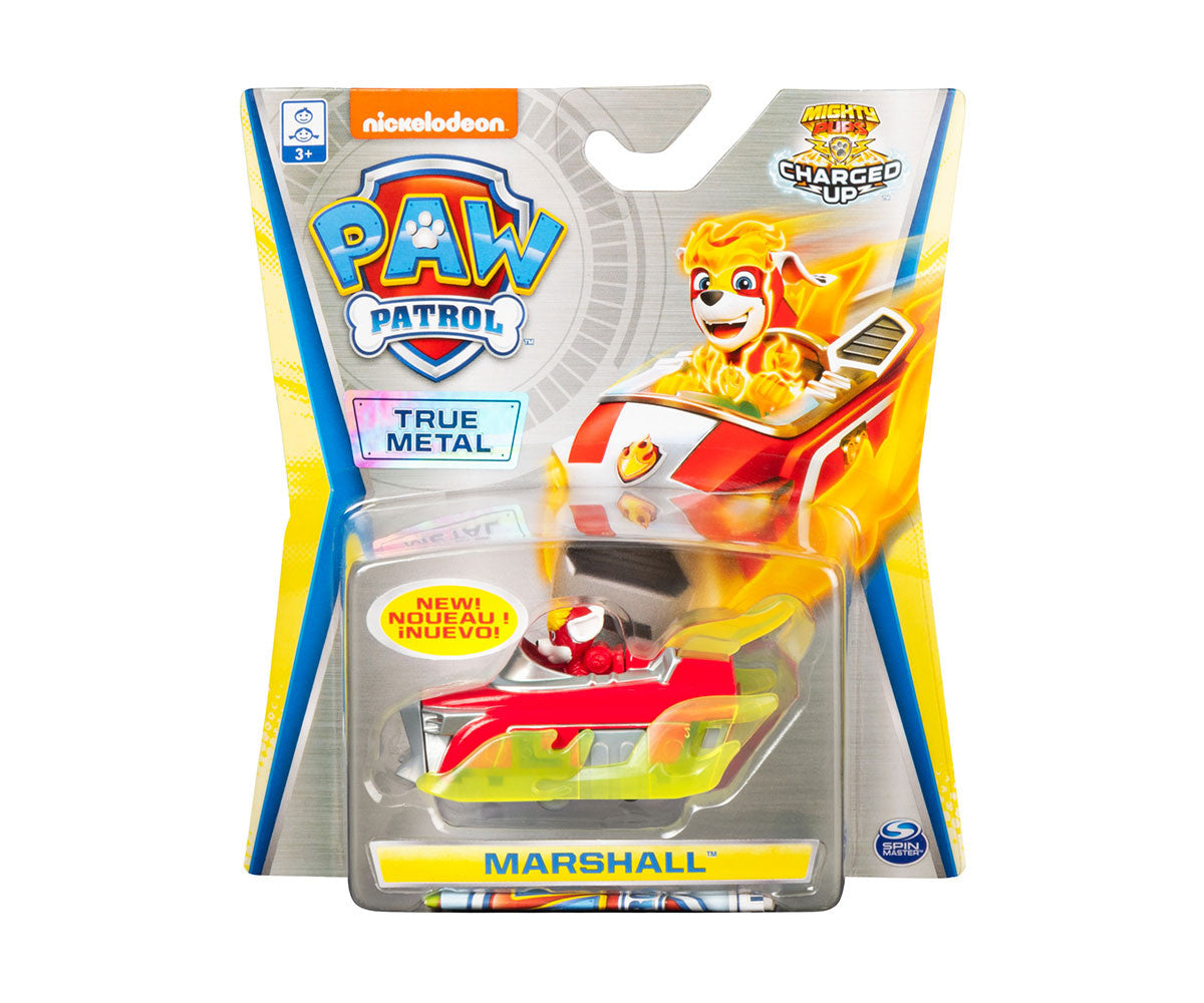 Spin Master PAW Patrol True Metal Charged Up Vehicle with Pup Figure – Random Model | Official Licensed Die-Cast Toy