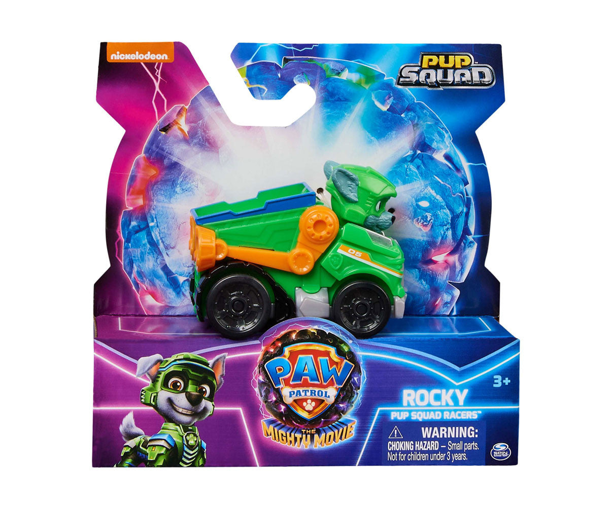 Spin Master PAW Patrol The Mighty Movie Pup Squad Racers – Chase, Marshall, Skye, Rubble, Rocky & Zuma | Choose Your Character