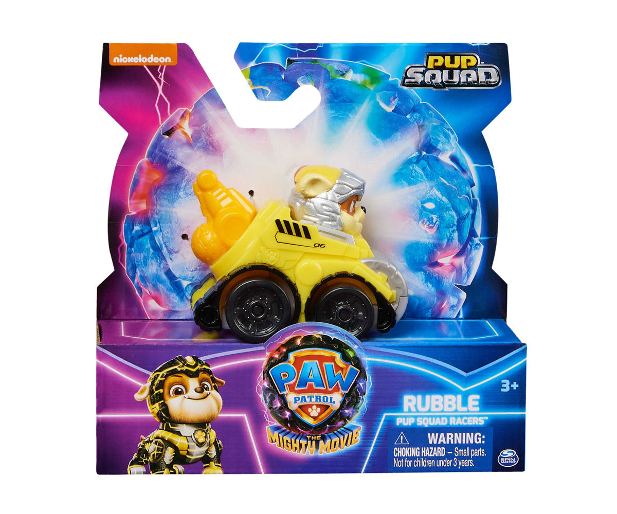 Spin Master PAW Patrol The Mighty Movie Pup Squad Racers – Chase, Marshall, Skye, Rubble, Rocky & Zuma | Choose Your Character