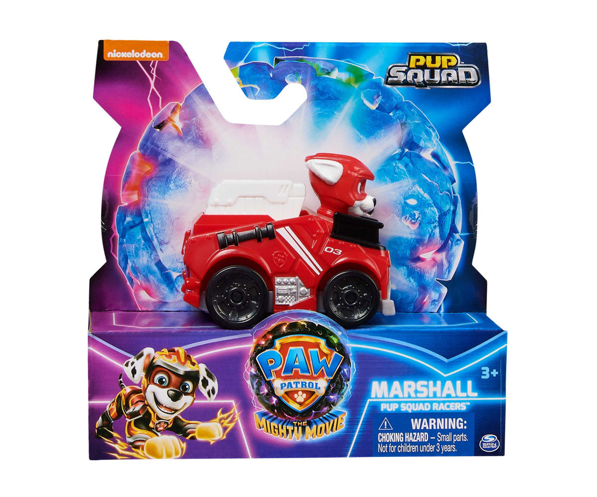 Spin Master PAW Patrol The Mighty Movie Pup Squad Racers – Chase, Marshall, Skye, Rubble, Rocky & Zuma | Choose Your Character