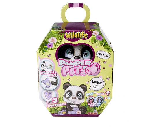 Simba Toys Pamper Petz Panda 15cm – Soft Interactive Pet Toy with Accessories