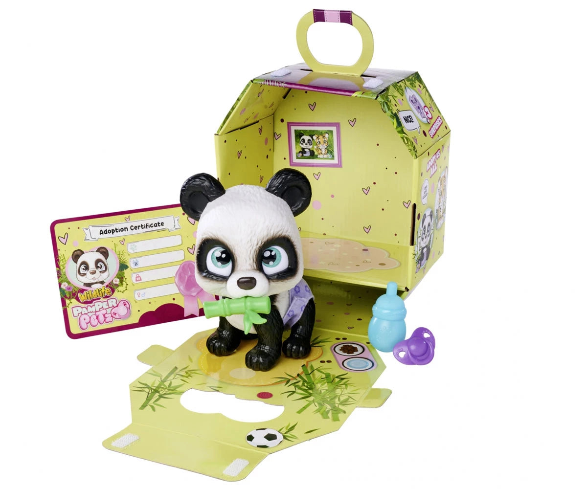 Simba Toys Pamper Petz Panda 15cm – Soft Interactive Pet Toy with Accessories