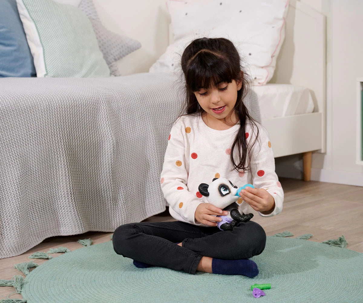 Simba Toys Pamper Petz Panda 15cm – Soft Interactive Pet Toy with Accessories