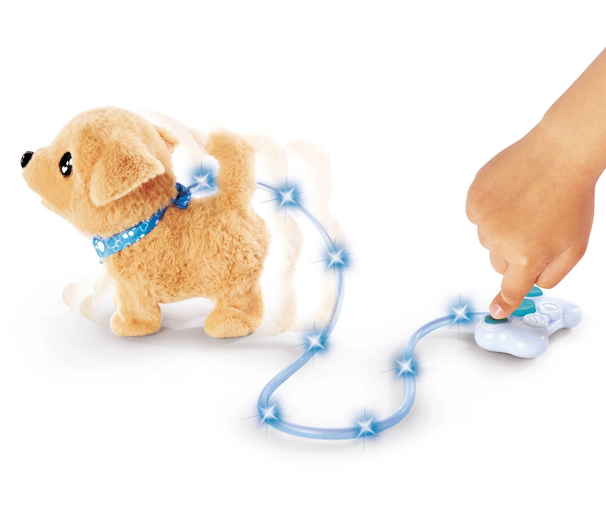 Simba Toys Chi Chi Love Loomy Golden Retriever – Interactive Plush Dog with Light-Up Leash & Remote Control
