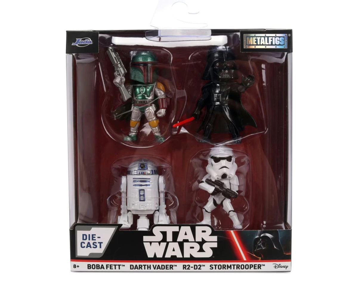 Jada Toys Star Wars Figure Pack – 4 Die-Cast Collectible Figures (6.35cm)