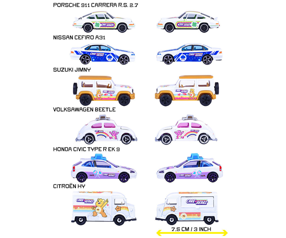 Majorette Care Bears Premium Die-Cast Cars – 7 to Collect | Choose Your Model