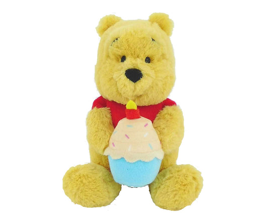 Disney Winnie the Pooh Plush with Cupcake 17cm – Official Licensed Soft Toy