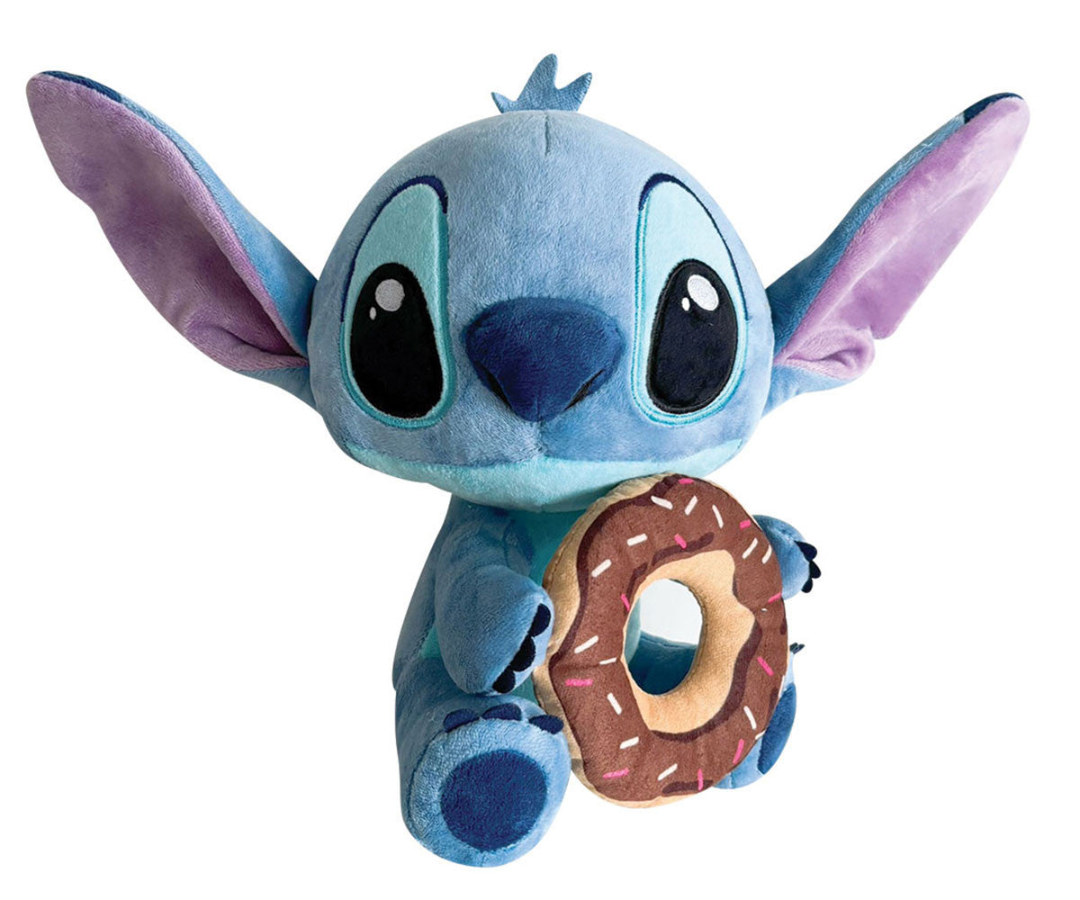 Disney Lilo & Stitch Plush Toy 23cm with Doughnut – Cute Blue Alien Stuffed Animal