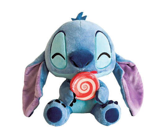 Disney Lilo & Stitch Plush Toy 23cm with Lollipop – Cute Blue Alien Stuffed Animal