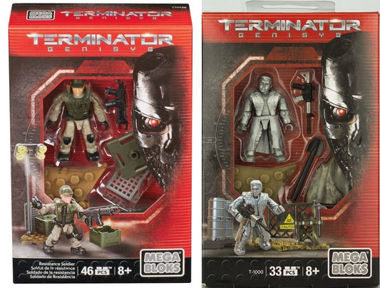 Mega Bloks Terminator Genisys – T-1000 & Resistance Soldier Figures Toy CNF99