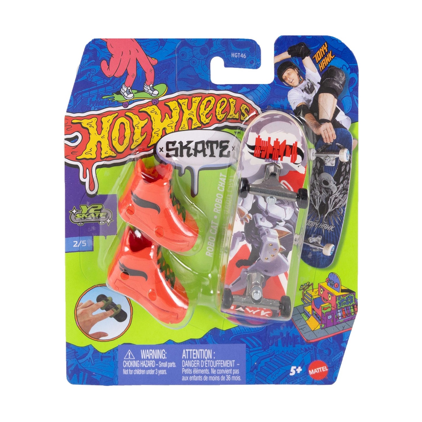 Hot Wheels Skate Tony Hawk Fingerboard & Shoes – Assorted Design | Mattel
