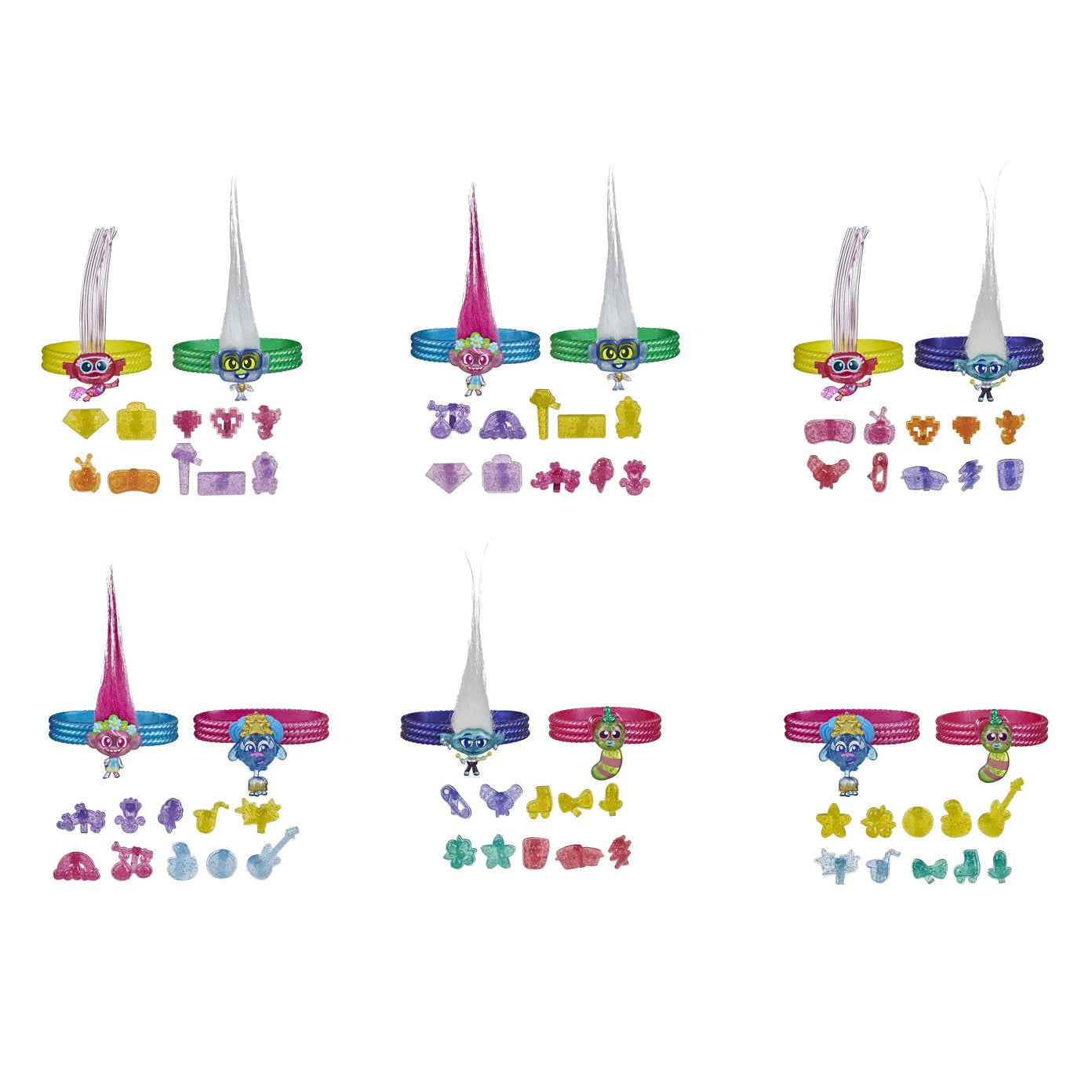 Hasbro Trolls World Tour Tiny Dancers Friend Pack – 2 Figures, 2 Bracelets & 10 Accessories