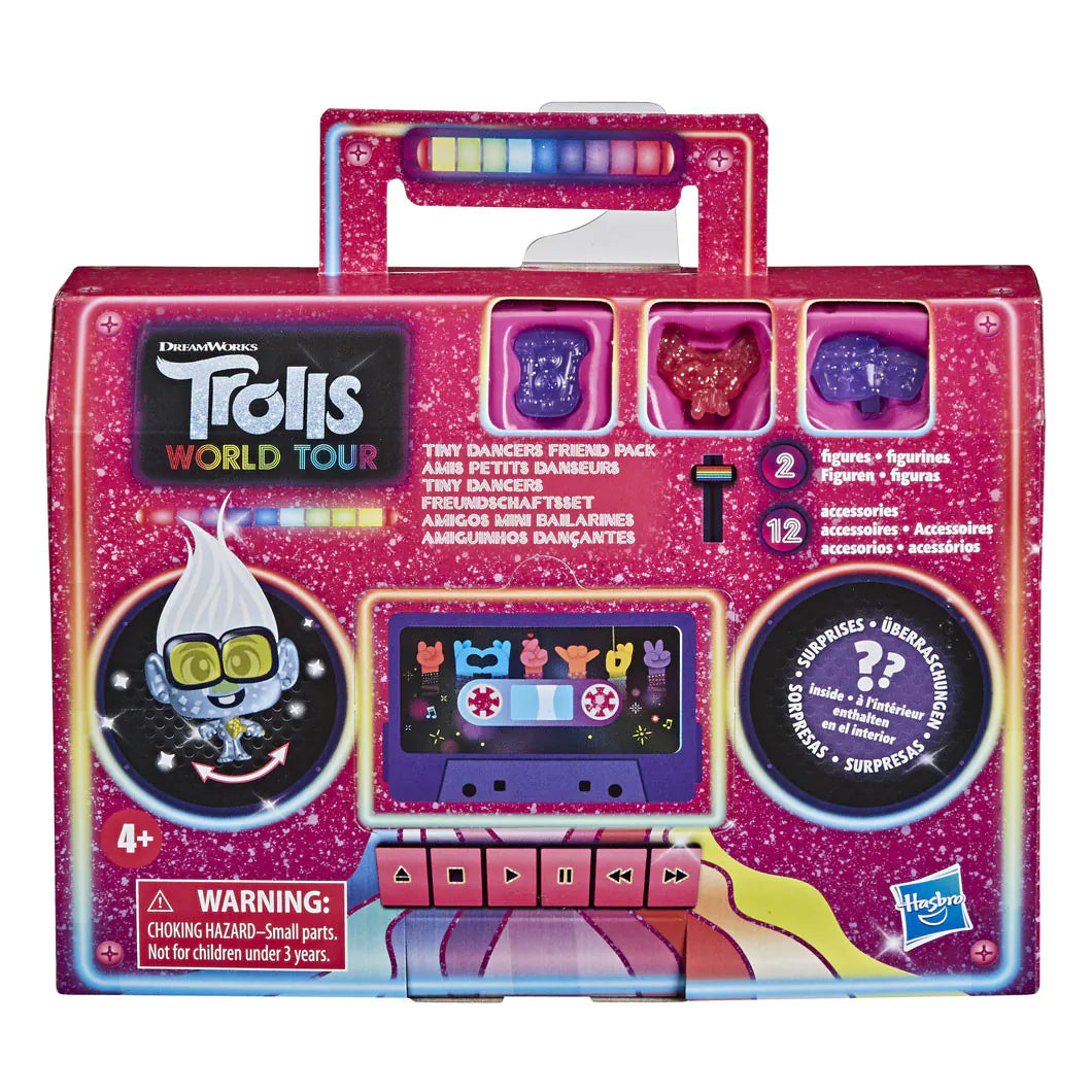 Hasbro Trolls World Tour Tiny Dancers Friend Pack – 2 Figures, 2 Bracelets & 10 Accessories