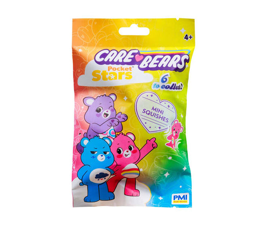 PMI Care Bears Pocket Stars Mini Squishies 10cm – Slow Rise Mystery Figures | 6 to Collect
