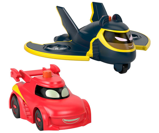 Fisher-Price DC Batwheels Light-Up Racers Redbird & Batwing 1:55 Scale 2-Pack HML26