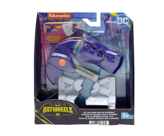 Batwheels 1:55 Key Car Racer – Bam the Batmobile – Fisher-Price Racing Set