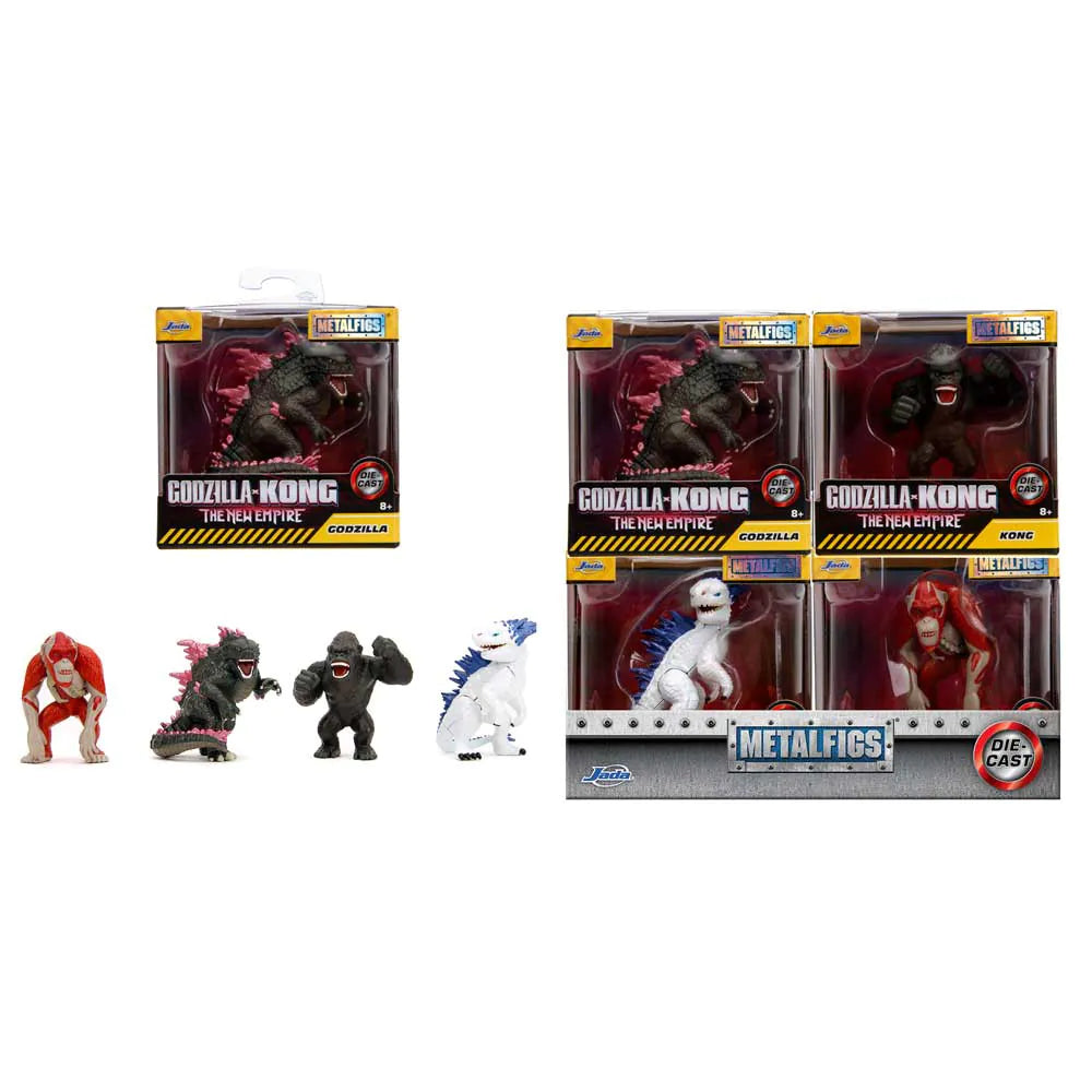 Jada Toys Nano Metalfigs Godzilla-Kong The New Empire Mini Figures 6.35cm – Wave 1 Collectible | Assorted Characters
