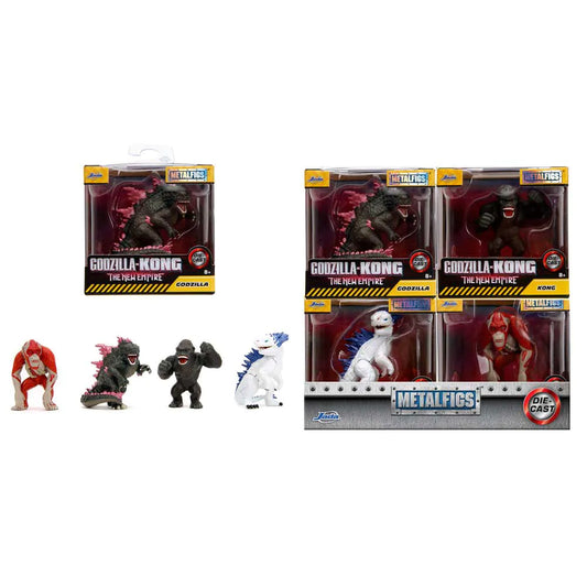 Jada Toys Nano Metalfigs Godzilla-Kong The New Empire Mini Figures 6.35cm – Wave 1 Collectible | Assorted Characters