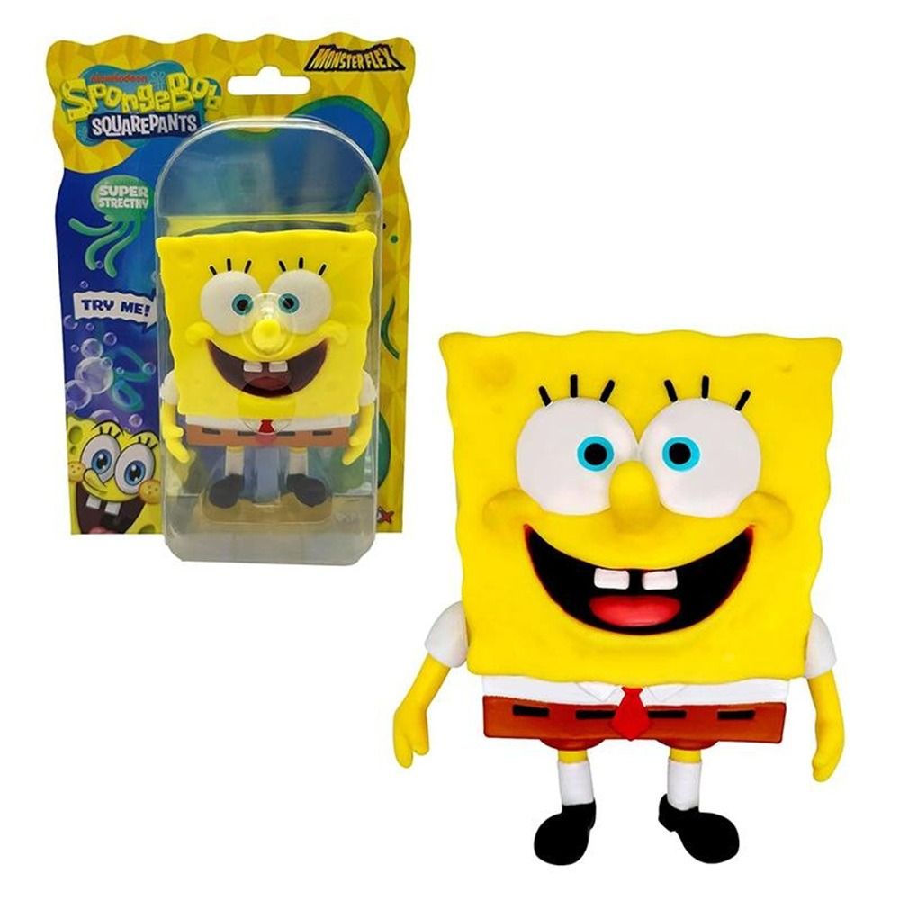 Monster Flex SpongeBob Stretchy Action Figure – Assorted Characters | Super Stretch Collectible Toy