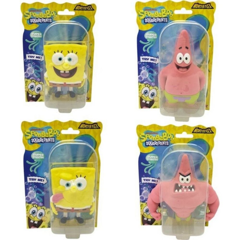 Monster Flex SpongeBob Stretchy Action Figure – Assorted Characters | Super Stretch Collectible Toy